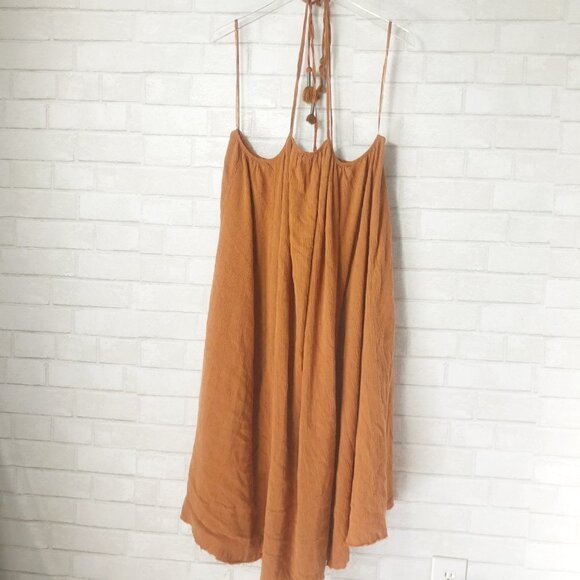 Free People Back to You Midi Jumper Burnt Orange Size S - Picture 2 of 8